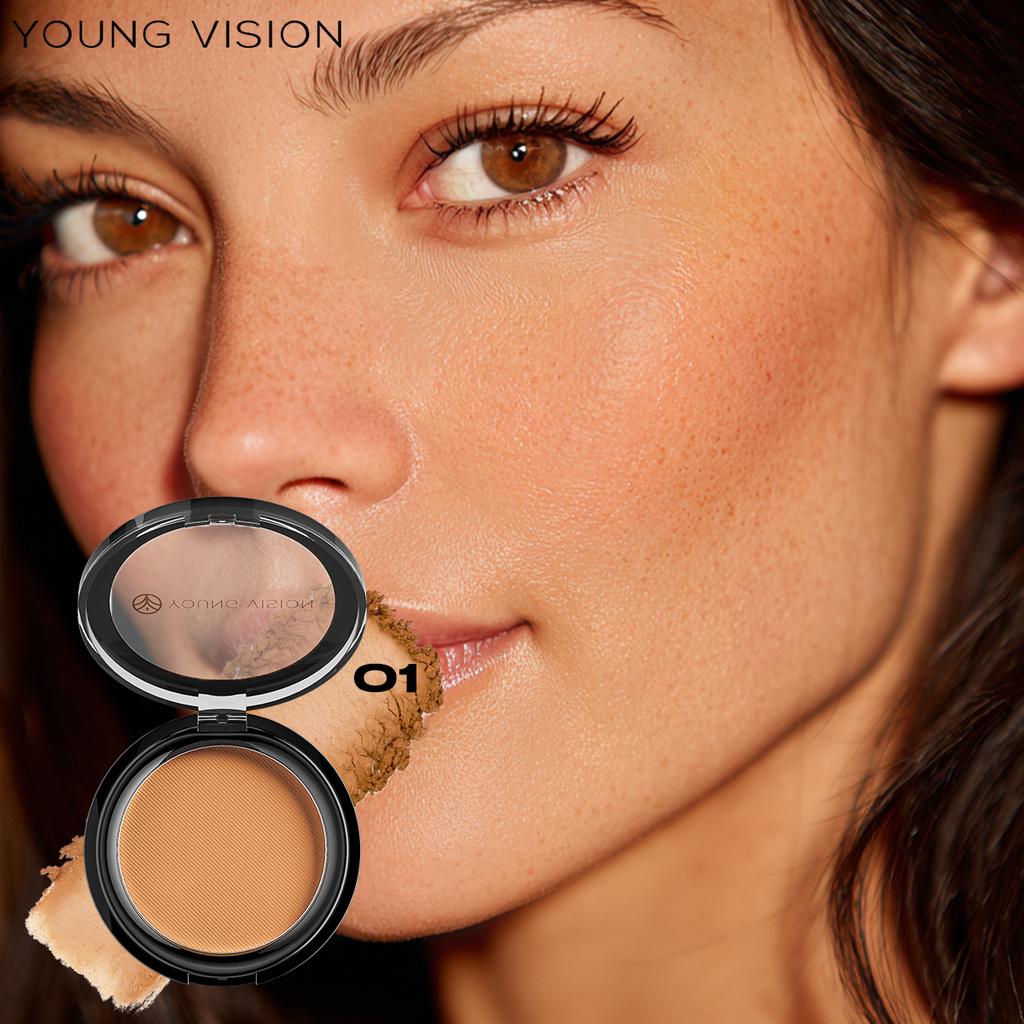 YOUNG VISION Matte Bronzer 5-in-1 Makeup Palette, Contour Powder Long-Lasting Oil Control, 6 Shades Waterproof & Sweat-Proof