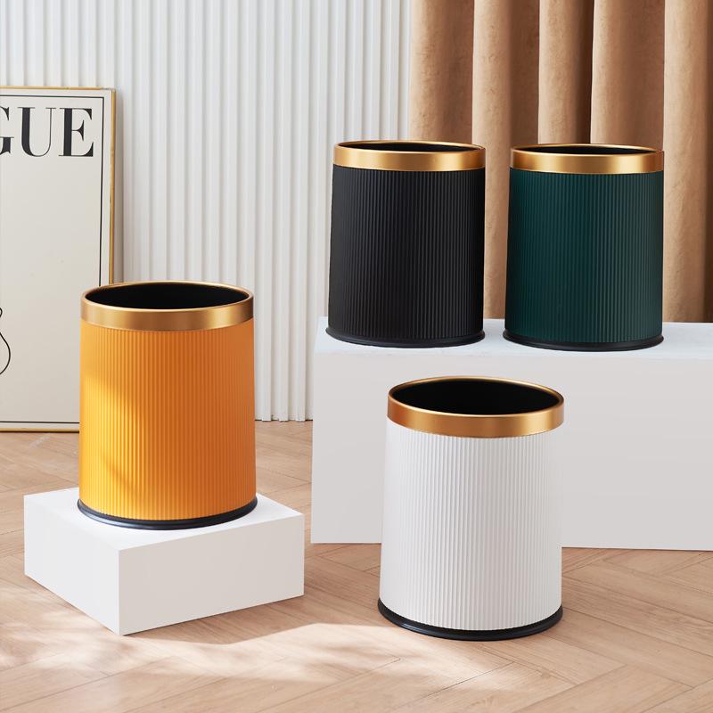Sleek Lidless Trash Can for Living Room, Kitchen, Office, or Hotel