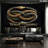 Eternal Snake Legend Custom Name Wall Tapestry Aesthetic Wall Hanging Printed Fabric Blanket Decorative Tapestries For Bedroom Living Room Home Decor