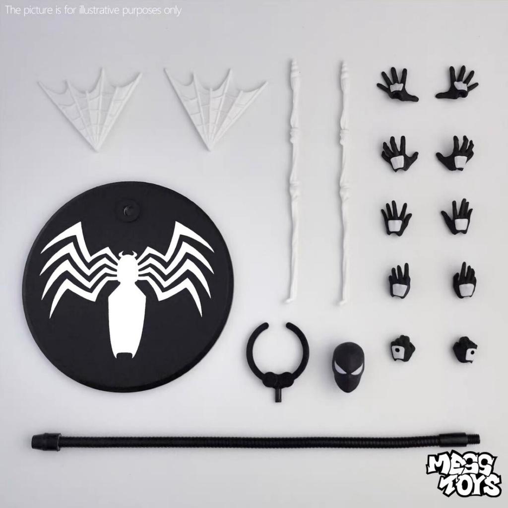 Original Mess Toys Spiderman Figure Black Suit Neighbor Symbiote Messtoys Scarlet Neighbor Action Figure Ct Black Red Spider Man