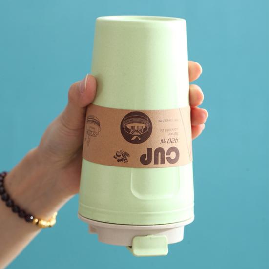 Kávový hrnek bez BPA Přenosný Vláknový Udržitelný Cestovní Termohrnek Hrnček pro Domov