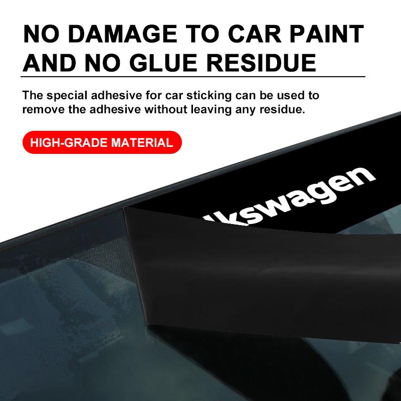 1Pcs Car Front Windshield Stickers Front and Rear Decorative Emblem For Volkswagen Passat Polo Golf Beetle Caddy T5 Up Eos Tiguan