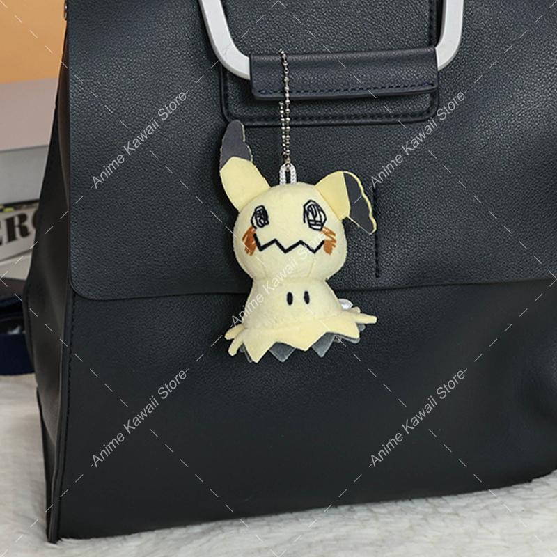 Anime Mimikyu Eevee Bulbasaur Squirtle Charmander Kawaii Stuffed Plush Toy School Bag Backpack Pendant Keyring Doll Kids Gift