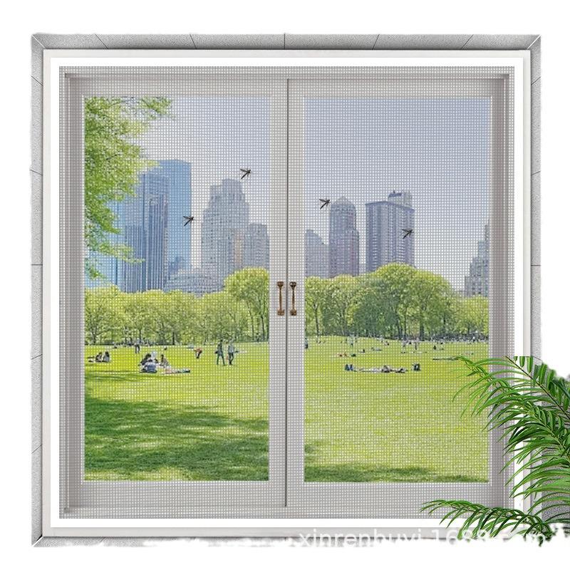 Velcro Mosquito Proof Screen Curtain: Easy-Care, No-Punch, Self-Adhesive Window Net for Ventilation