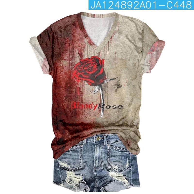 I'm OK It's Not My Blood Sarcastic Halloween T-Shirt Streetwear Women 3D T-shirts