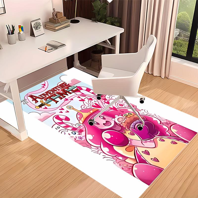 Adventure Time Printed Absorbent Washable Carpet, Non-Slip Bathroom Mats, Kitchen Rugs, Yoga Mat,Living Room Entrance, Camping Picnic Rugs