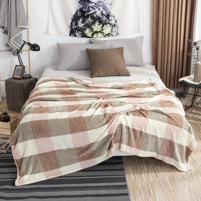 Solid Color Blanket Flannel Blanket Soft Bedsheet Air Conditioning Cover Blanket Double-sided Flannel All Season Coral Fleece Blanket