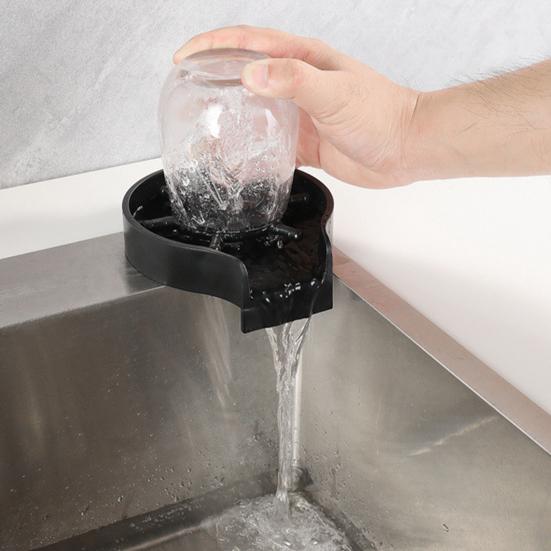 Cup Rinser for Kitchen Sink Quick Rinse Universal Sink Bottle Washer Glass Washer for Cups Tumblers Baby Bottles Wine Glasses