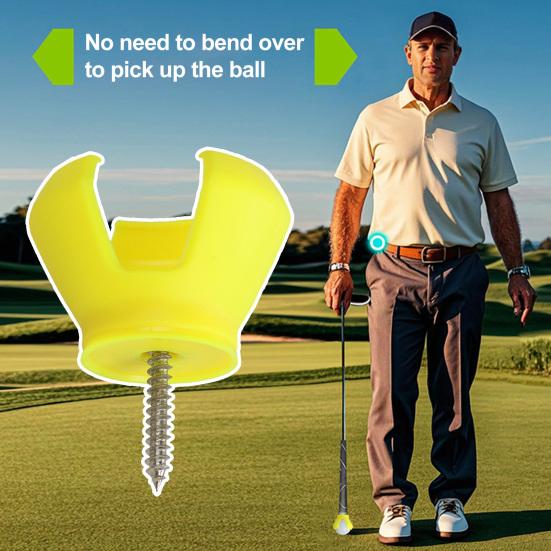 3-Prong Golf Ball Grabber Golf Ball Picker Lightweight Golf Ball Retriever Indoor Putting Tool for Most Putters