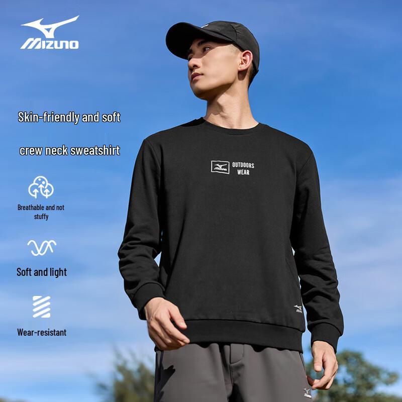 MIZUNO Men's Outdoor Casual Long-Sleeve Round Neck Sweatshirt