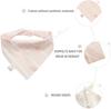 Baby Bandana Bibs 5-Pack, 100% Cotton Muslin Drool Bibs, Teething & Feeding Bibs for Infants, Pink & White