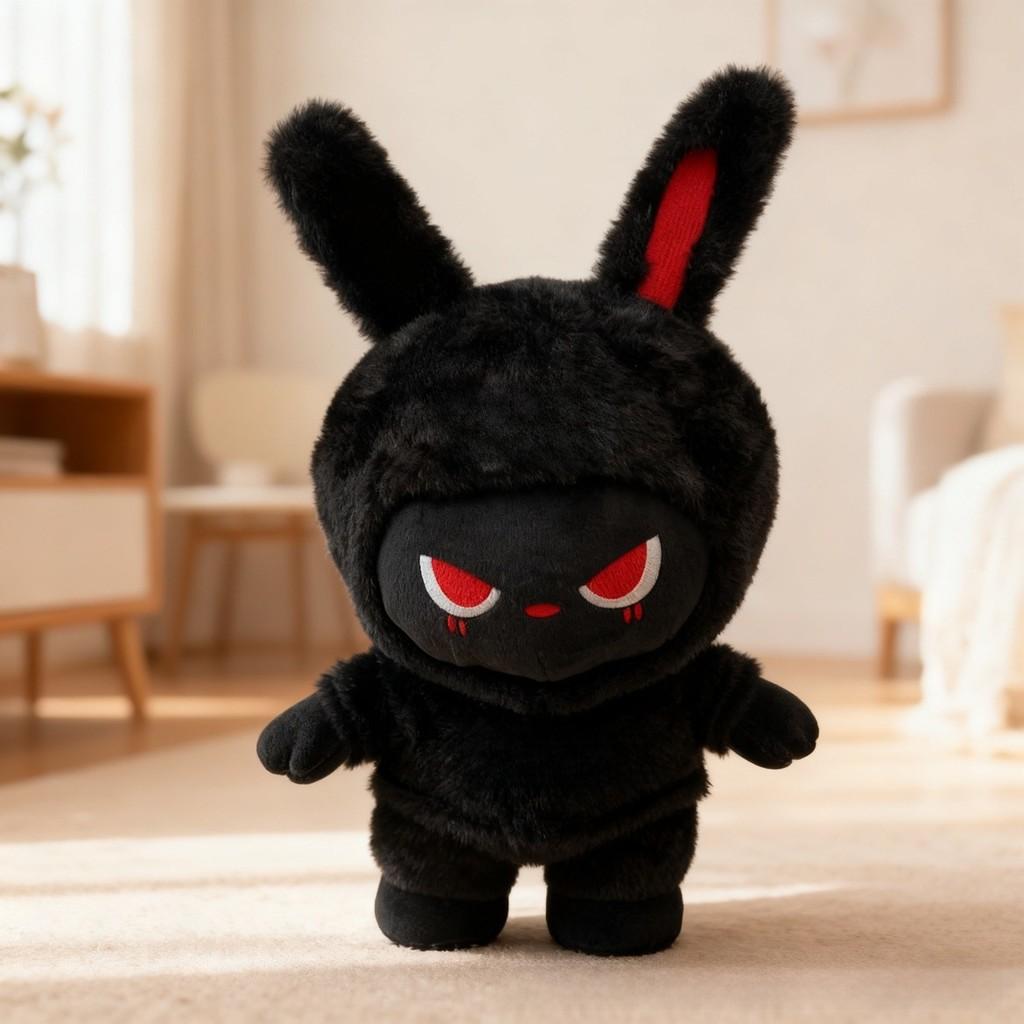 Plush Bunny Toy Halloween Easter Dark Style Soft Cushion For Kids And Adults