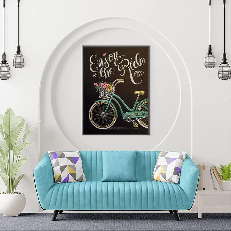 

5D Diy Алмазная картина «День велоспорта» Набор для вышивки крестом Полная алмазная вышивка Мозаика Искусство Картина со стразами Декор Подарок Full Round 20x30cm