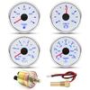 12V24V Universal 52MM 4 Gauge Kit with 2 Sensor Water Temperature + Oil Pressure + Fuel Level + Voltmeter For All Vehicle Marine