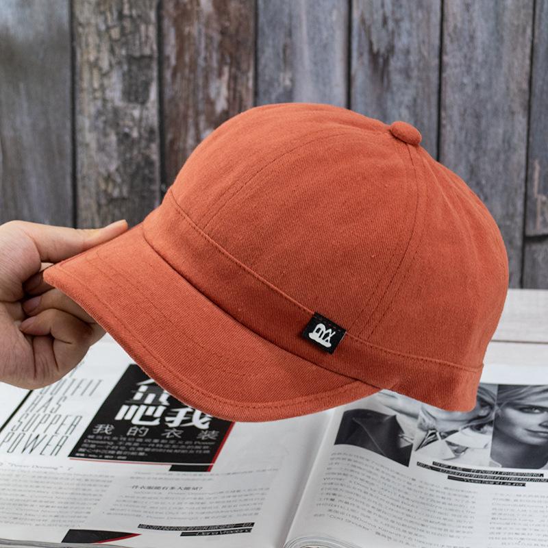 

Бейсболка с короткими полями, мягкий верх, фирменная модная ретро-шляпа, мужская и женская, с небольшими полями, с маленькой этикеткой One size кирпич красный