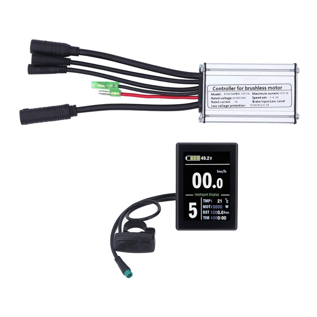 15A Electric Bike Motor Controller with LCD8S Panel Road Bike Fully Waterproof Conversion Kit for 250W Motor