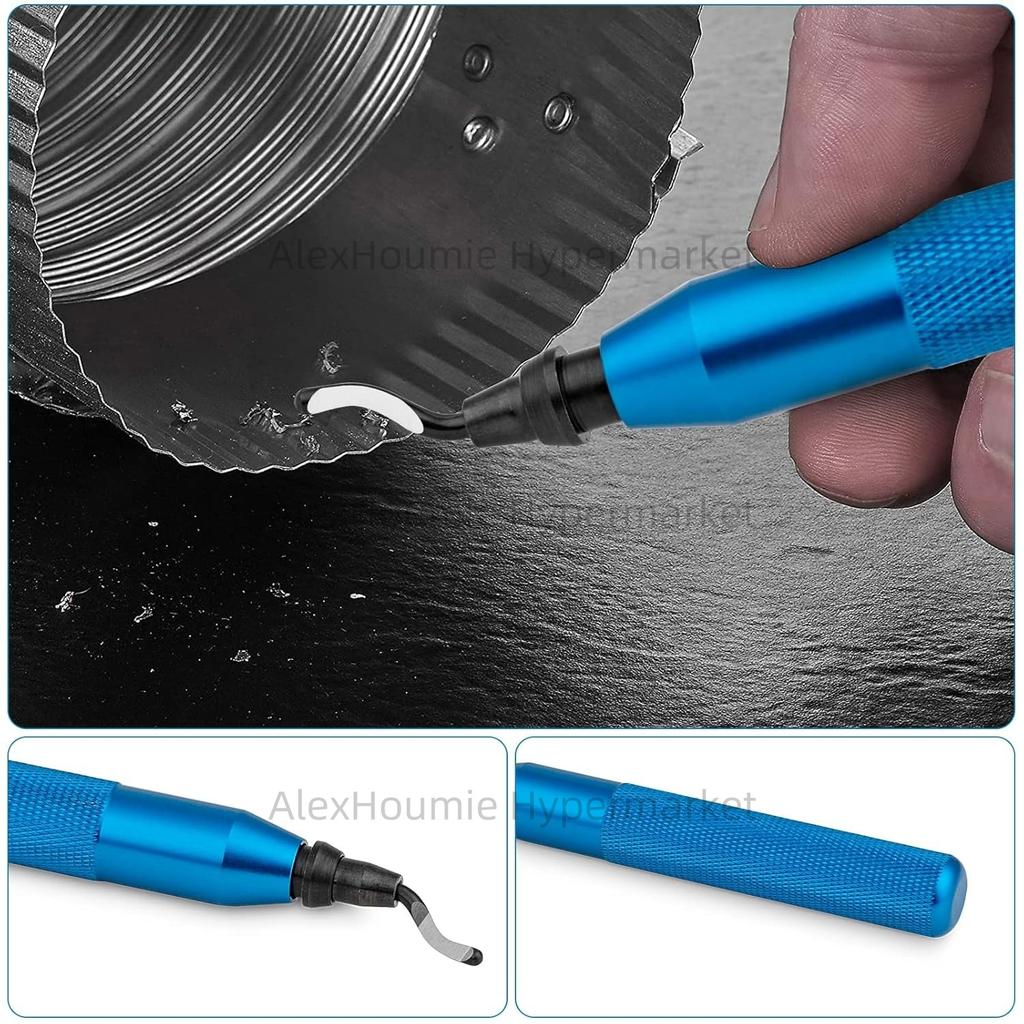 Deburring Tool with 10 High Speed Steel BS1010 Blades Precision Edge Burr Removal on 3D Printing Plastics Resin Art Metal Work