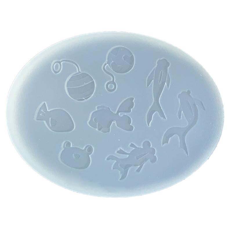 Flexible Silikonform für DIY-Bastelarbeiten Leicht zu reinigen Epoxidharzformen Fisch-/Korallenförmige Schmuckdekorationen Herstellungsform