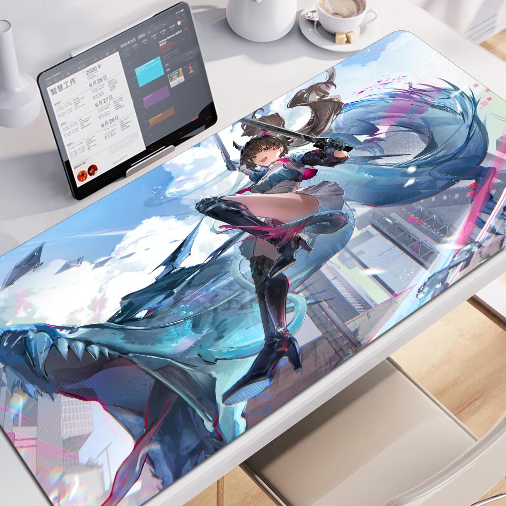 Xxl Mouse Pad Gaming Arknights Endfield Chen Qianyu Anime Girl Hd Printing Mousepad Large Pretty Game Desk Mat Pc Accessories