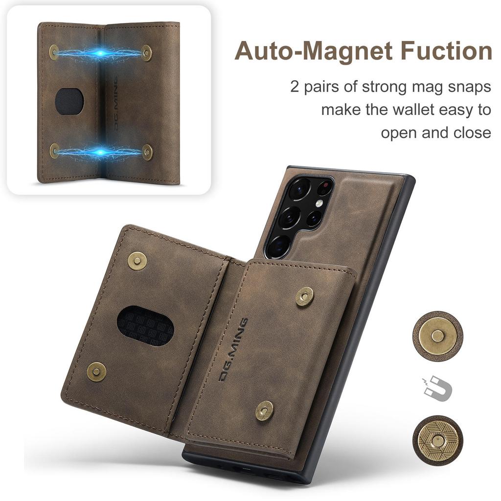 Credit Card Case Shockproof 2 In 1 Leather Wallet Bag Phone Case Cover for Samsung Galaxy S24 S25 S23 Fe Ultra DG Ming Cases
