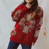Women's /Winter Fashion Christmas Sweater Round Neck Long Seeve Sweater