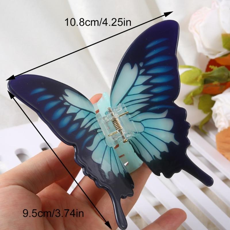 Acryl Schmetterling Haarspange Simulationsschmetterling Haarklammer Stilvolles Haaraccessoire Modischer Haargriff Geschenk für Mädchen