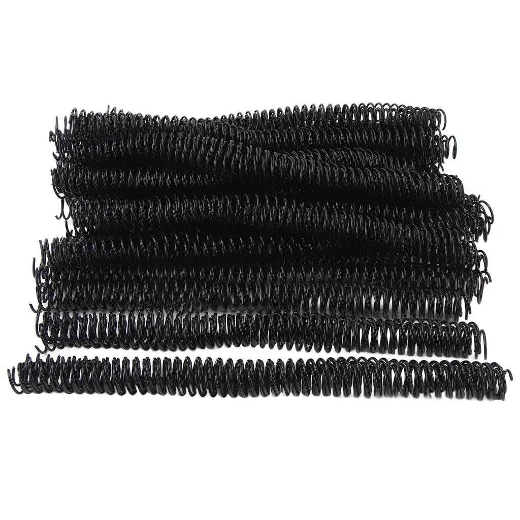 100PCS Spiralbindung Spulen 16mm Durchmesser 48 Zähne 4:1 Binderkämme Rücken für A4 Papier Schwarz