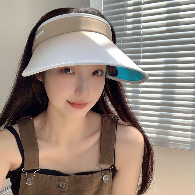 Foldable and gradual change empty top sunscreen hat women's summer eaves UV protection sunshade small outdoor sun hat