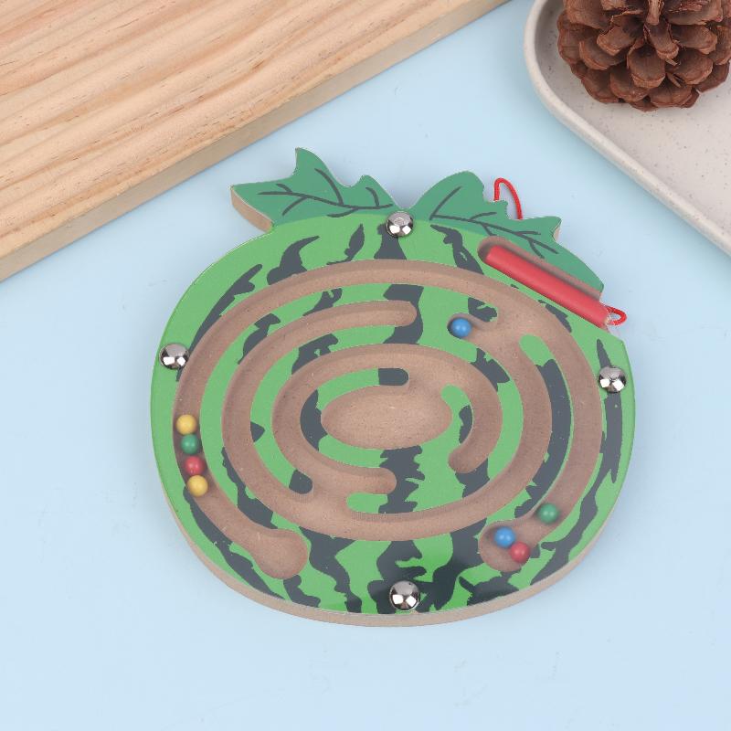 Magnetic Pen Maze Toy With Magnetic Beads, Wooden, Educational Early Childhood Toy, Kindergarten Gift Toy