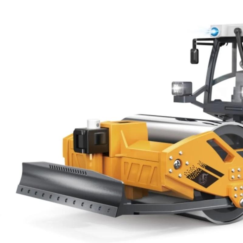 H13IX 1/50 RC Road Roller RTR Mini RTR Electric Remote Control Construction Vehicle Finished Metal Blade Lights Sounds Toy Model