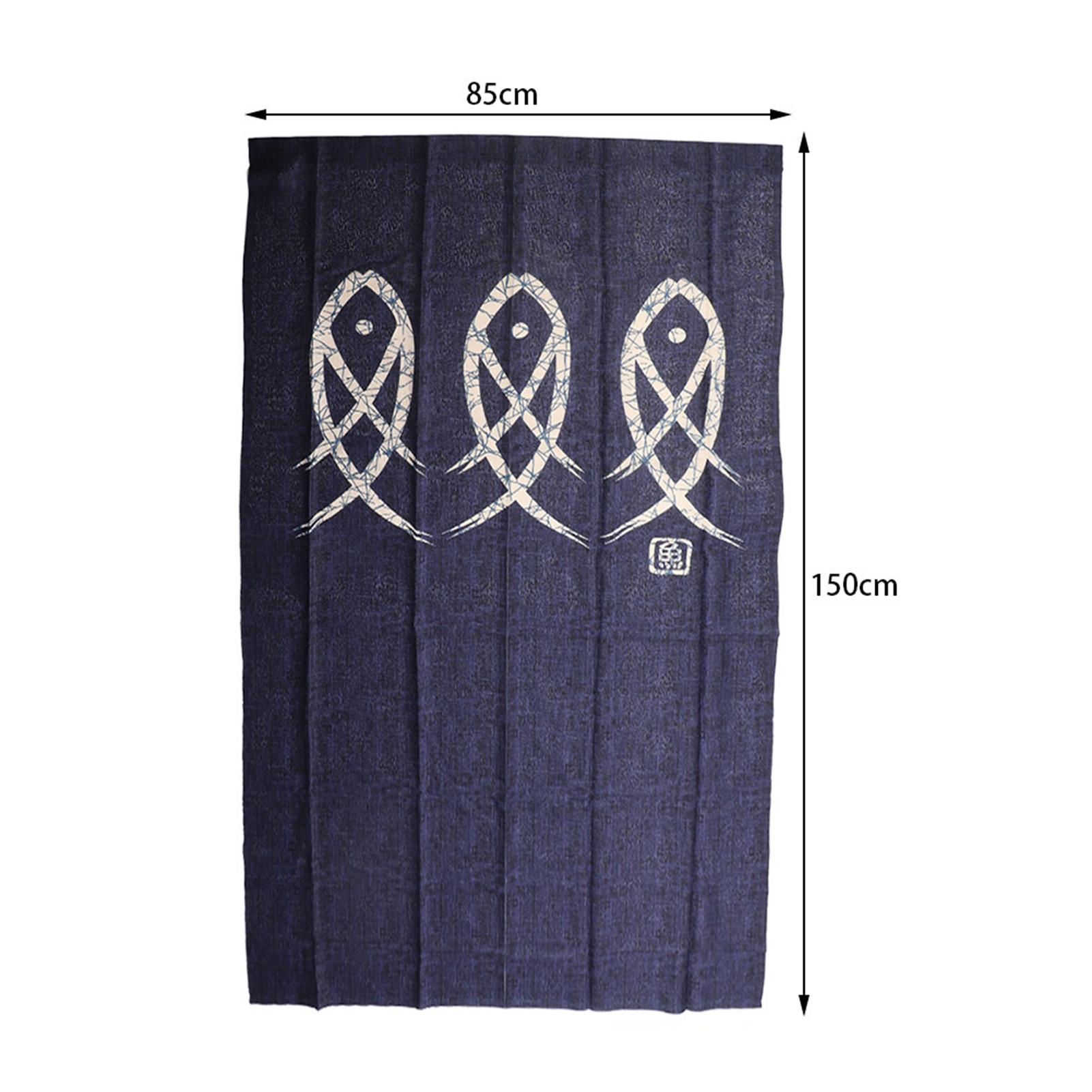 

Fish Printed Doorway Room Door Curtains Divider Blind Living Room Kitchen Decor