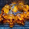 LED Halloween Decorative String Lights: Pumpkin, Ghost, Eye & Skull Battery Lights