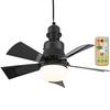 30W LED Stropní Světlo s Ventilátorem E26 Patice Bezdrátové Dálkové Ovládání Stmívání Tří Barev LED Žárovka Stropní Světlo s Ventilátorem pro Ložnici Obývací Pokoj