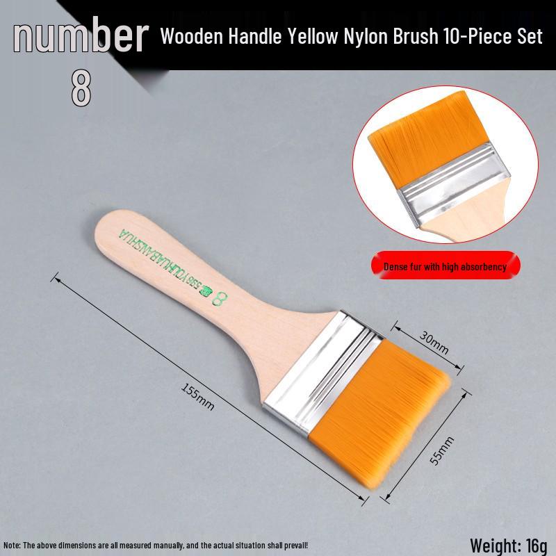 Nylon Soft Bristle Industrial Paint & Art Brush - Small BBQ & Lab Use