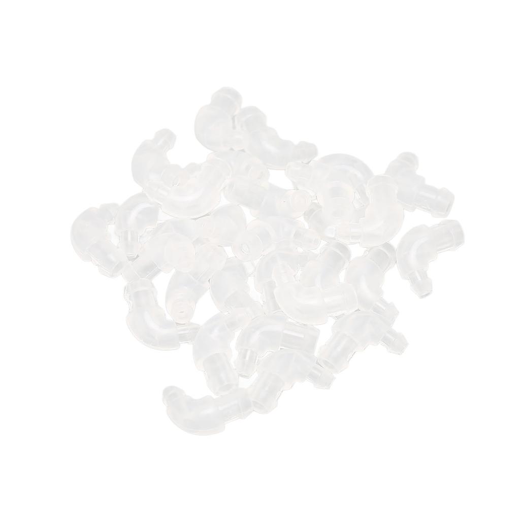30pcs Hearing Amplifier Tubing Adaptor Earplug Connector Replacement Accessories for BTE Hearing Amplifier
