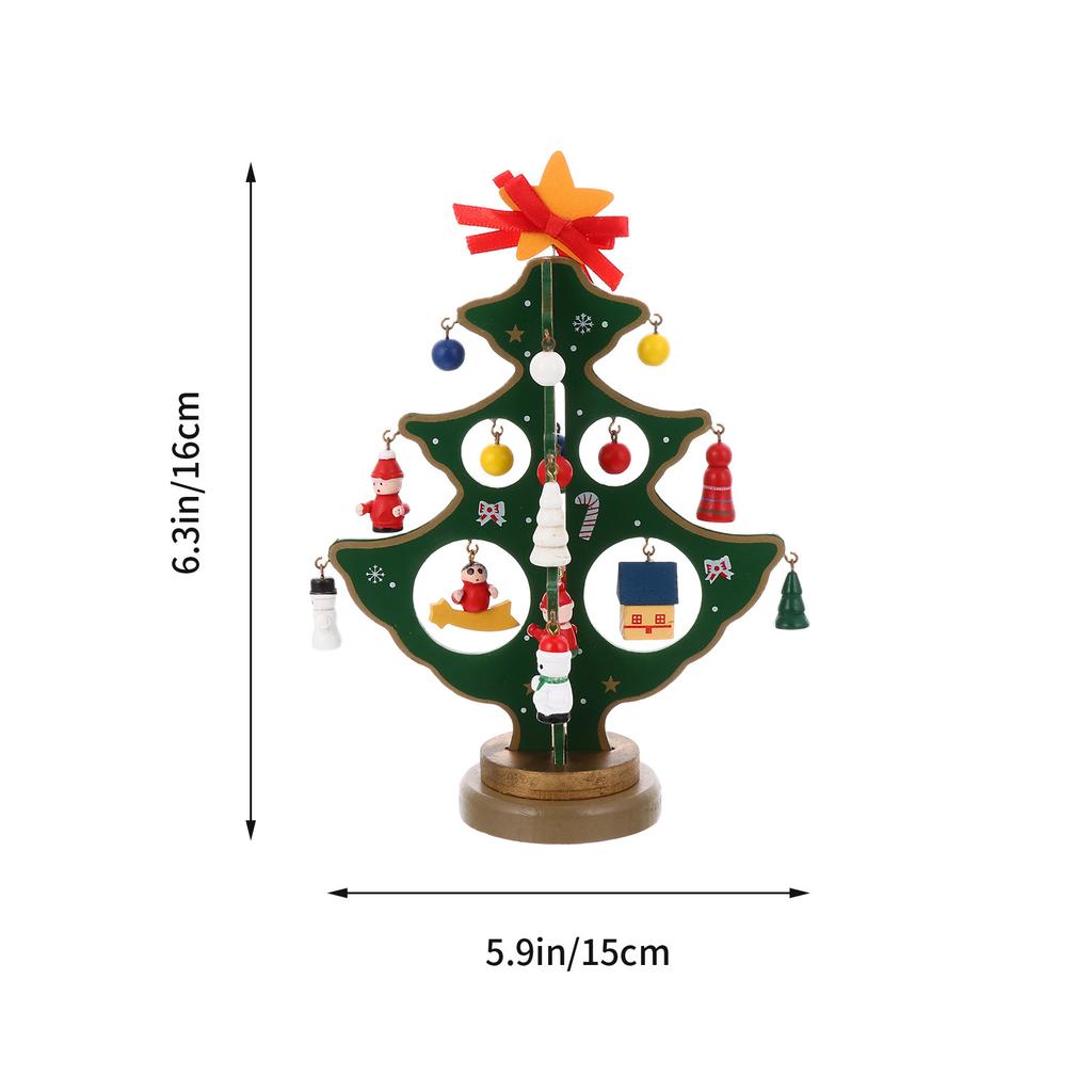 Wooden Christmas Tree Nament Decor Statue Xmas Supplies Holiday Gifts Home Festive Decorations Christmas Party