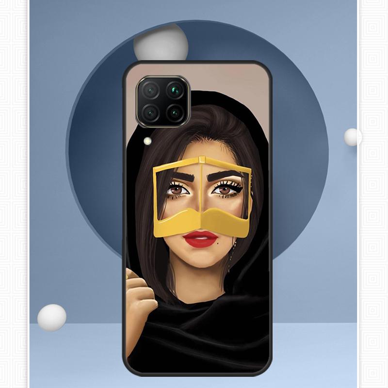 Hijab Face Muslim Islamic Gril Eyes For Huawei Nova 12s 12i 11i 8i Y91 Y60 Y70 Y72 Y90 Y61 9 10 SE P20 P40 Lite P30 P60 Pro Case