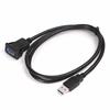 ABNR USB 3.0 For Car, Truck, Boat, Motorcycle Dashboard Mount Extension Cable-Flush Mount Panel With Locking Clip-1M New