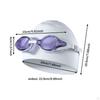 Swim Goggles & Cap Set Clear Vision Compact No Leakage Swimming Glasses violet
