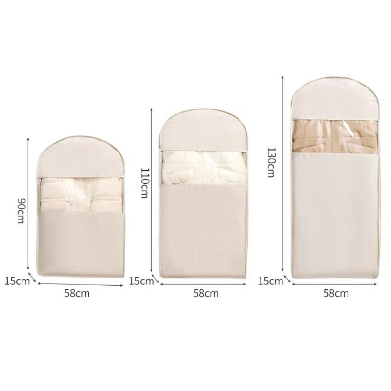 Clothing Compression Storage Bag Dust Hanging Organizer Bag Wardrobe Organizer Down Jacket Overcoat Suit Storage Bags Save Space