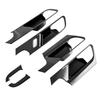 Car Inner Door Handle Bowl Covers For Mazda CX-50  ABS Plastic Carbon Fiber Black Interior Door Handles Bowl Cup Decoration