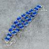 Tanzanite Quartz Gemstone Handmade 925 Sterling Silver Bracelet 7-8" M-300