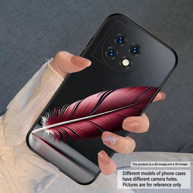 Colored feathers For OnePlus 8 9 11 12 13 10 Pro 9RT 8T 12R Ace 3 5 2V Nord CE 2 4 Lite N20 SE 30 200 silicone soft phone case