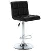 Bar Stool Set 2 Pcs Black Faux Leather