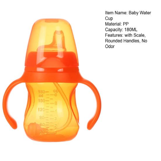 180ML Baby Wasserbecher Anti-Erstickungsgefahr Staubdicht Gute Abdichtung Eingebauter Schwerkraftball mit Griff Wasser trinken Auslaufsicher Abgerundeter Griff Kinder