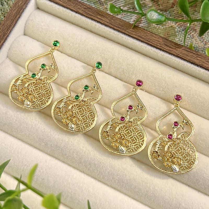 Gioielli Gioielli Orecchini Colore Oro Zucca del Tesoro Stile Retrò Donna di Alta Gamma