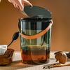 Premium Clear Tea Residue Bin with Handle Office Home Use Filtering Waste Water Container for Tea Leaves