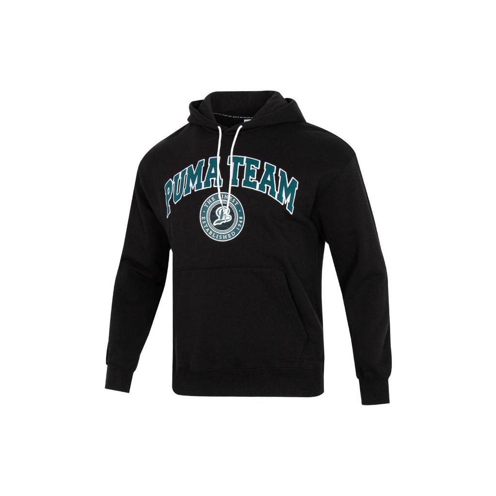 Puma Winterized Series Pullover Hoodie With Brand Logo Print Men Tops Black 539274-01