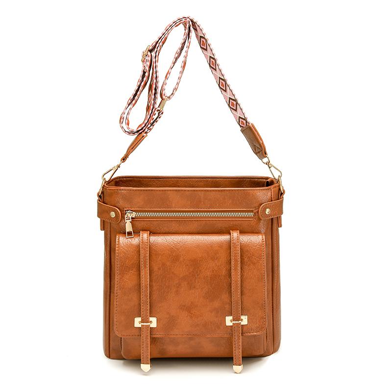 Women's Shoulder Bag Large Capacity Multi-Pocket Bucket Bag Commuter Crossbody Bag