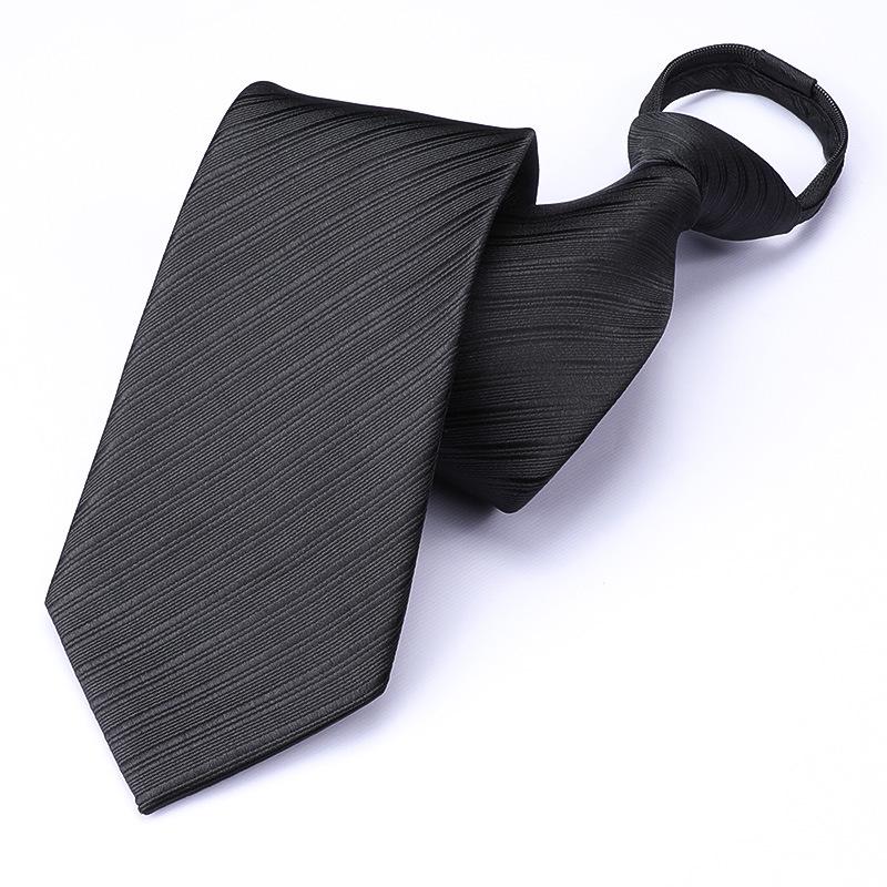 Men's Korean Style Zipper Striped No-Tie Professional Wedding Tie
